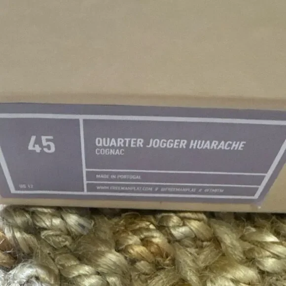 NIB Freeman Plat Quarter JoggerHuarache in Cognac